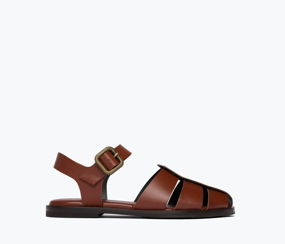 NEW FREDA SALVADOR women's sera fisherman sandal in chocolate